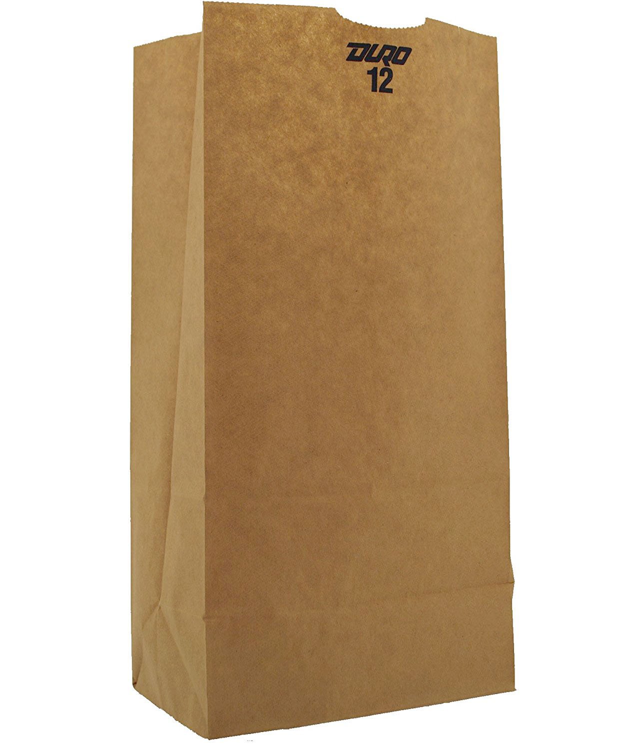RJ Schinner Co Grocery Bag Duro Brown Kraft Recycled Paper #12 