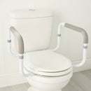McKesson Brand McKesson Toilet Safety Rail, White Steel, Width-Adjustable (2/CS) 