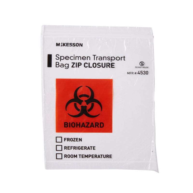McKesson Specimen Transport Bag, Zip Closure, 8 x 10 Inch (Case of 1000)