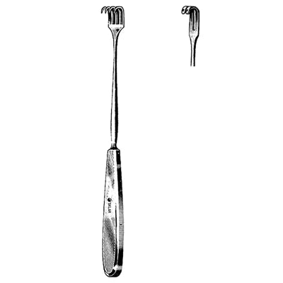 Sklar Volkman Retractor - 8-1/2", Blunt, 2 Prongs - 60-5612