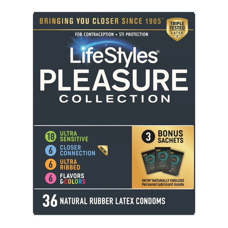 Lifestyles Pleasure Collection Condom Variety Pack (Case of 864)