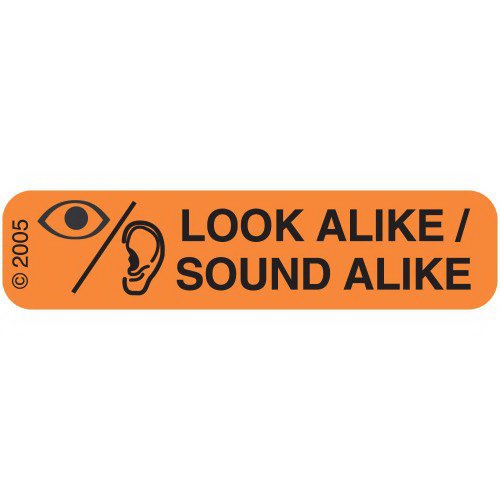 PDC Healthcare Pre-Printed Label Caution Label Orange Paper Contaminated Black Alert Label 3/8 X 1-9/16 Inch (1000/BX) 