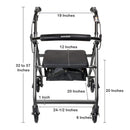 McKesson Folding Aluminum Four-Wheel Rollator, Silver (Each)