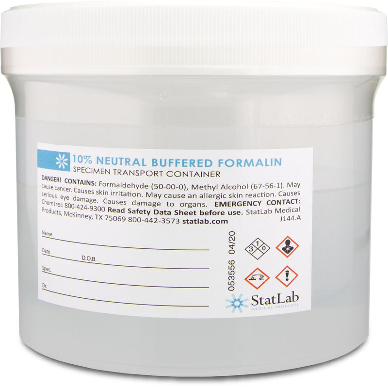 StatLab Medical Products StatLab Prefilled Formalin Container, 500 mL Fill in 1,000 mL (4/CS)