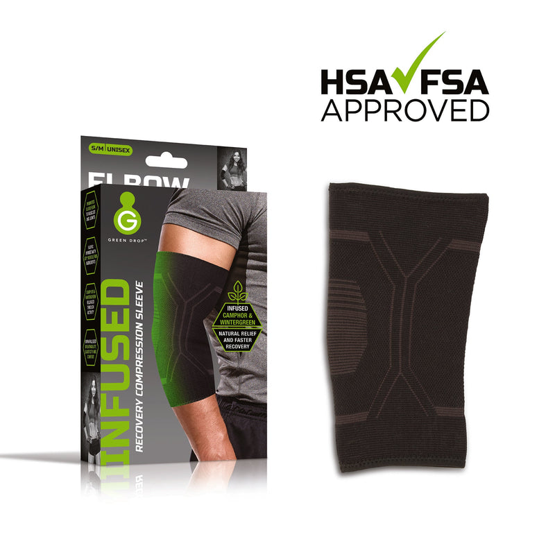 Green Drop Infused Compression Sleeve Elbow Support, Large/Extra Large (48/CS)