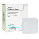 DermaRite Gauze Adhesive Dressing, White, Sterile, 3-3/5 x 4 inch (Box of 50)