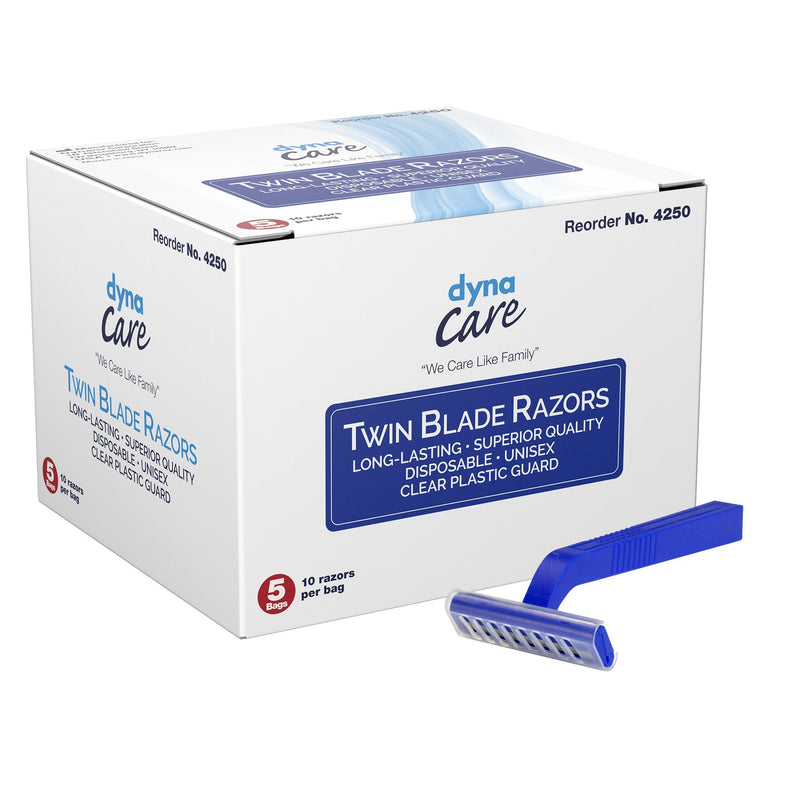 Dynarex dynaCare Twin Blade Disposable Razor (300/CS)
