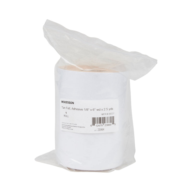 McKesson Brand McKesson Tan Wool / Rayon Adhesive Orthopedic Felt Roll, 6 Inch x 2.5 Yard (20/CS) 