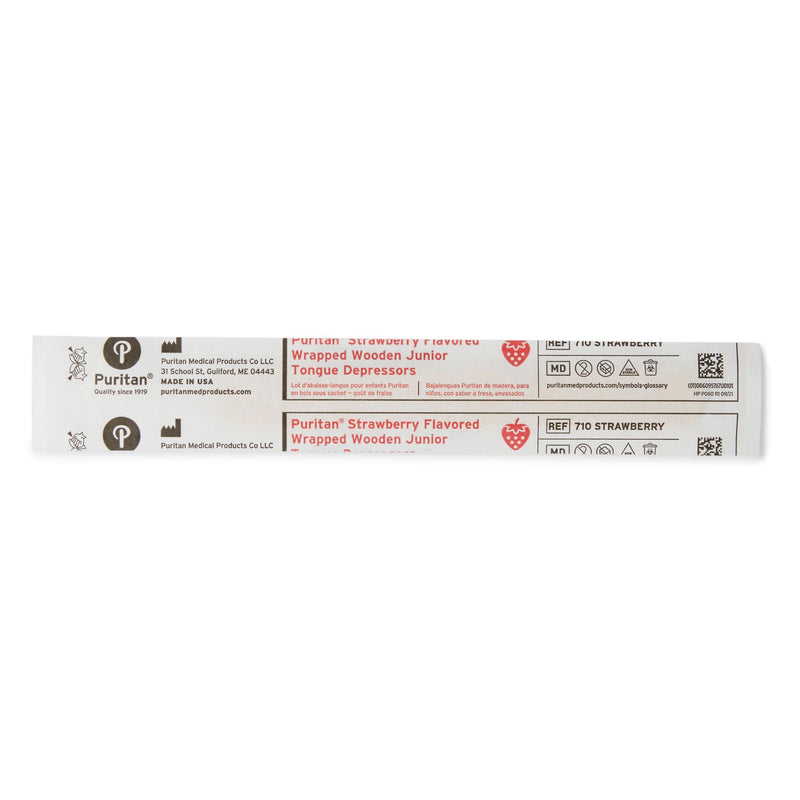 Puritan Tongue Depressor, Strawberry Flavor, 5.5 inches long (Case of 1000)