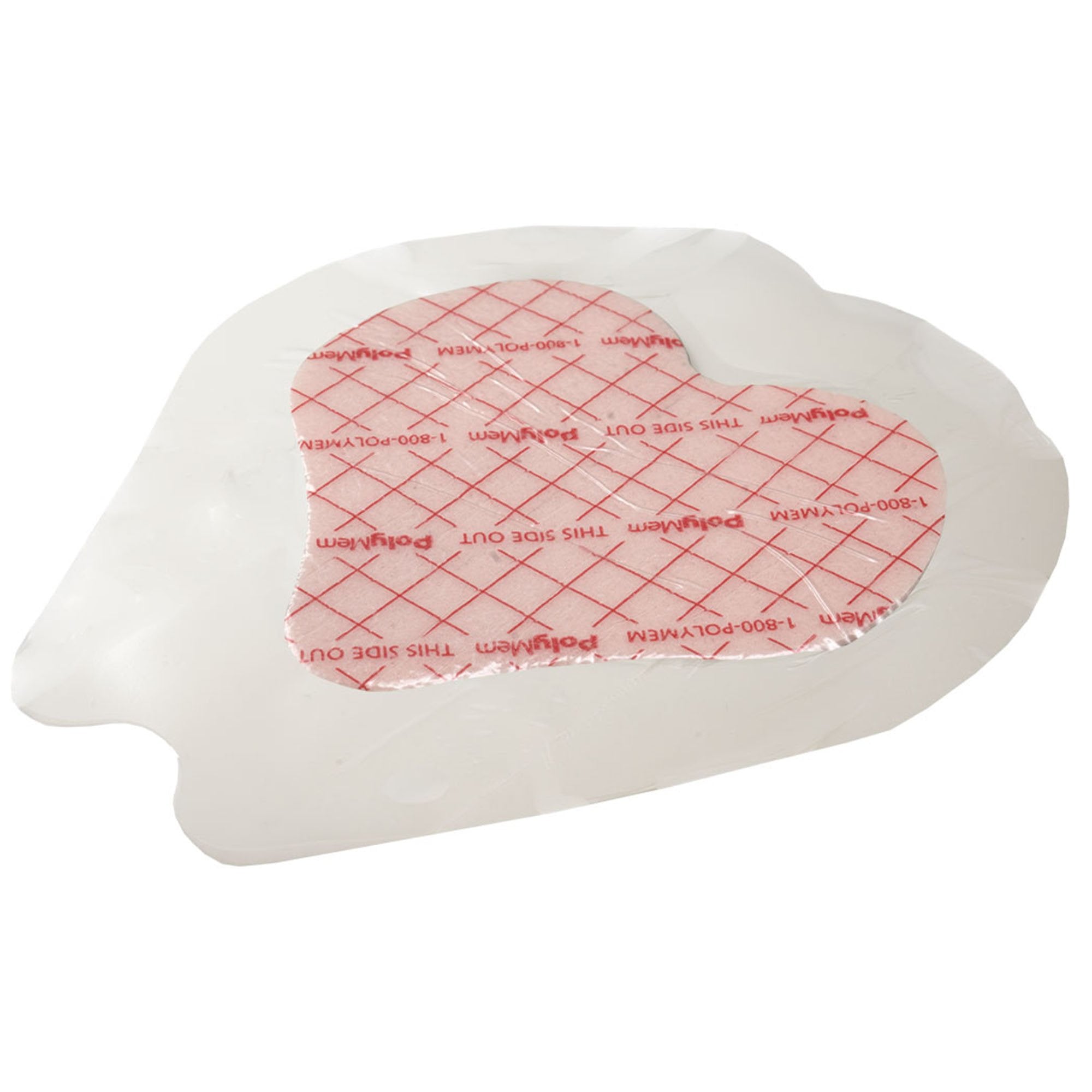 Ferris Manufacturing Foam Dressing PolyMem 7-1/5 X 7-4/5 Inch With Border Film Backing Silicone Adhesive Sacral Sterile (20/CS) 