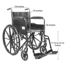 McKesson Brand McKesson Wheelchair, 18 Inch Seat Width 