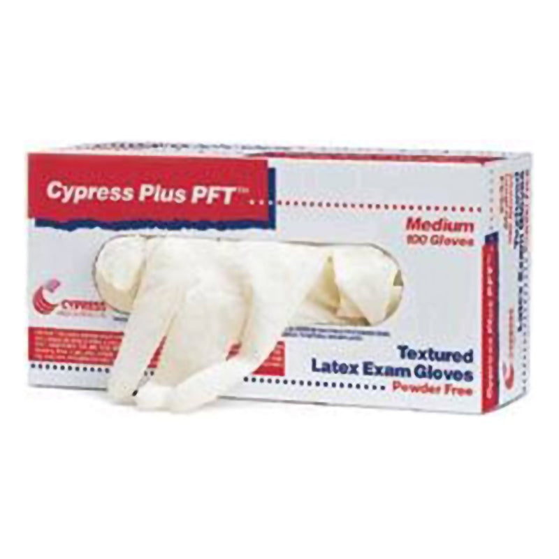 Cypress Plus PFT Latex Exam Glove, Large, Ivory (Case of 1000)