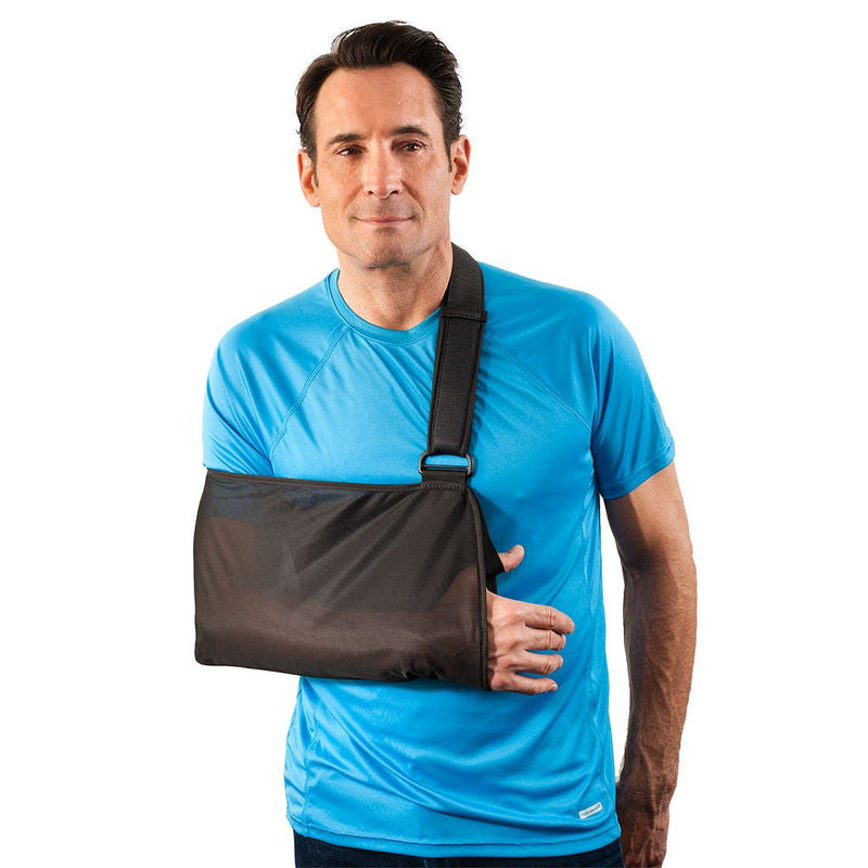 Shoulder Sling Breg Essential Large Mesh Fabric D-Ring / Hook and Loop Strap Closure Envelope Left or Right Arm (Each)