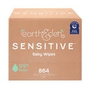 Earth & Eden Sensitive Baby Wipes, 6.7 x 7.7 Inch, 72 per Pack (Case of 864)