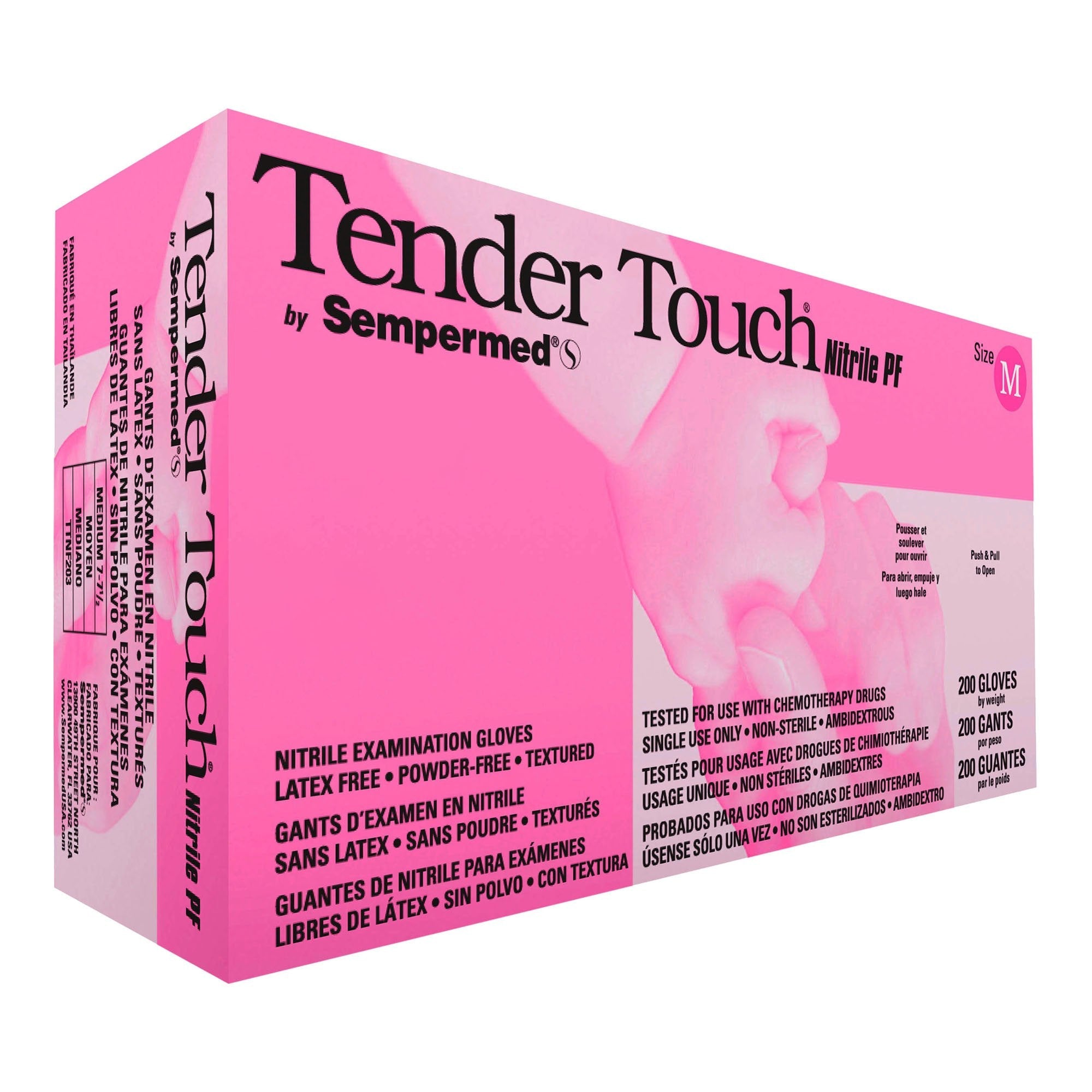 Harps USA Inc Tender Touch Nitrile Exam Glove, Medium, Lavender (2000/CS) 