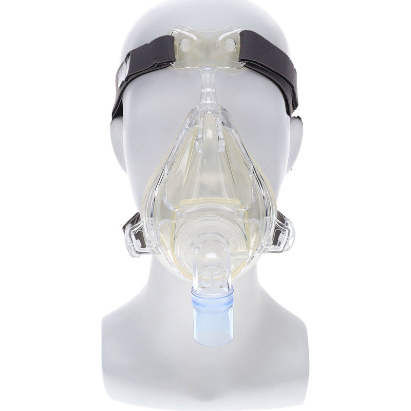 Ventilation Mask AirLife NIV Full Face Style Adult Medium 4-Point Hook and Loop Head Strap (Case of 10)