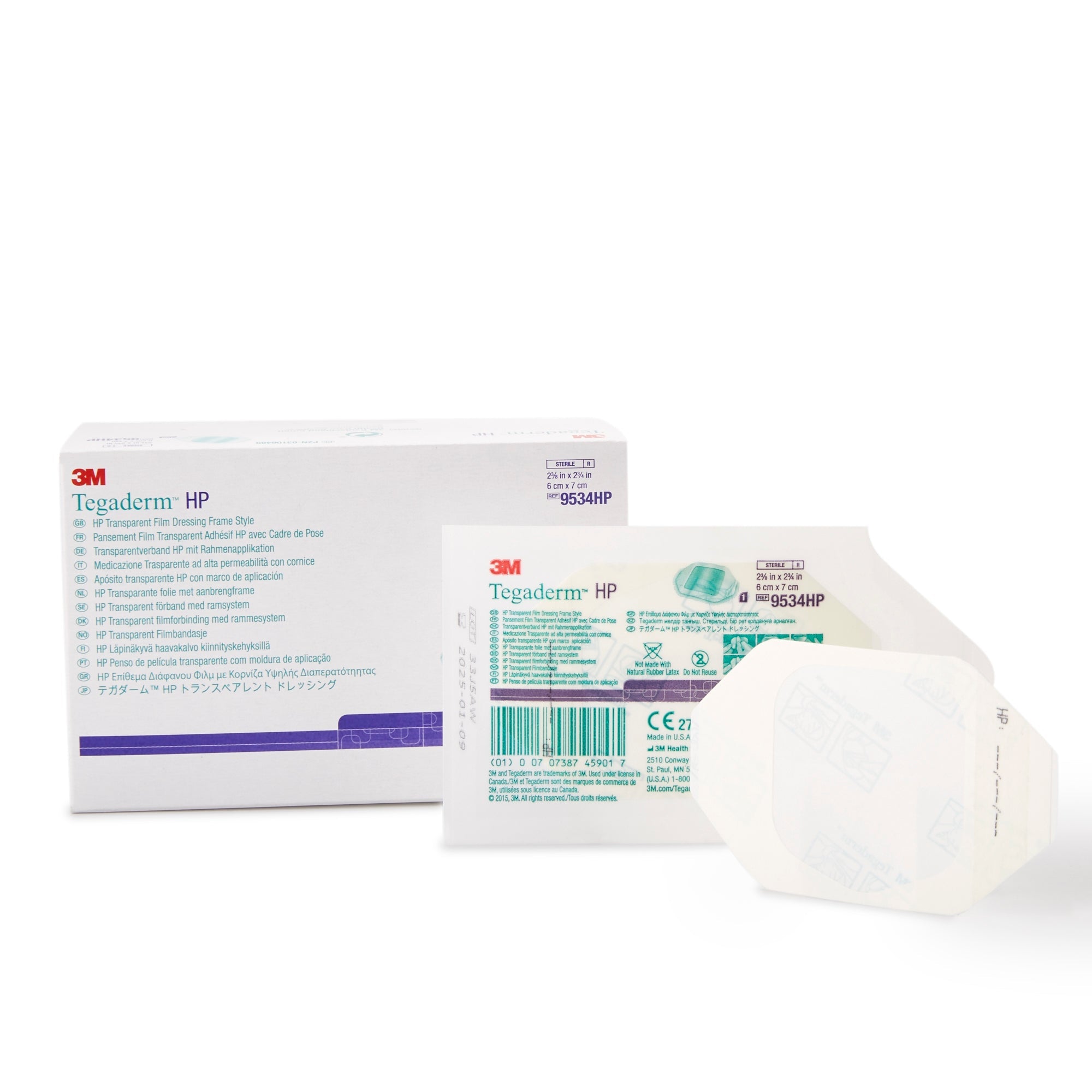Solventum Corporation 3M Tegaderm HP Transparent Film Dressing, 2-3/8 x 2-3/4 Inch (400/CS) 