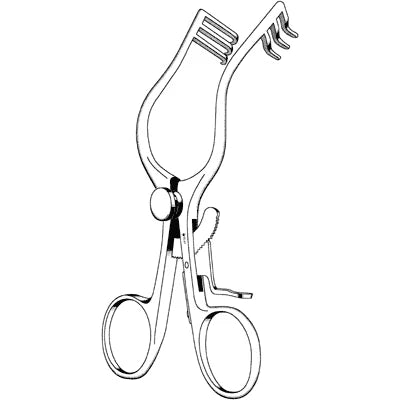 Sklar Wullstein Endaural Retractor - Blunt 3x3 Prongs, 5" - 42-1823