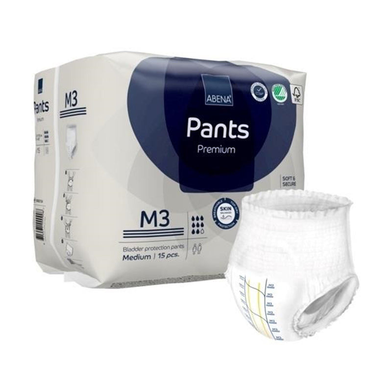 Abena Premium Pants M3 Incontinence Brief, Medium (Case of 90)