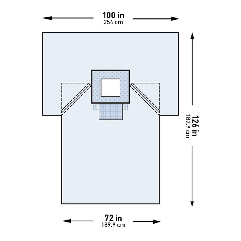 McKesson Sterile Chest Drape, 100 x 72 x 126 Inch (Case of 12)