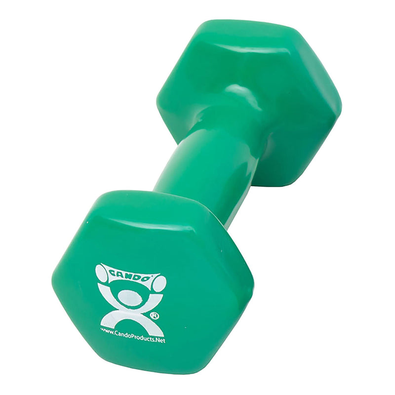 CanDo Vinyl Coated Dumbbell, Green, 3 lbs. (Each)
