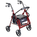 Drive DeVilbiss Healthcare drive Duet Four-Wheel Rollator, Burgundy 