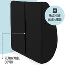 Mabis Healthcare DMI Lumbar Seat Cushion, Black, 14 x 13 x 3 in. 