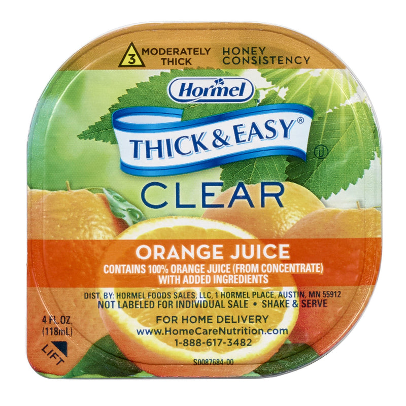 Thick & Easy Clear Honey Consistency Orange Juice Thickened Beverage (Case of 24)