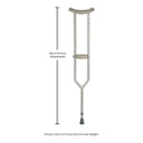 McKesson Underarm Crutches, 5'2" – 5'10" (Pair)