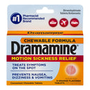 Dramamine Motion Sickness Antiemetic Dual Action Chewable Tablets Orange (Box of 8)
