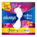 Always Radiant Regular Pads, Size 1 (Box of 15)