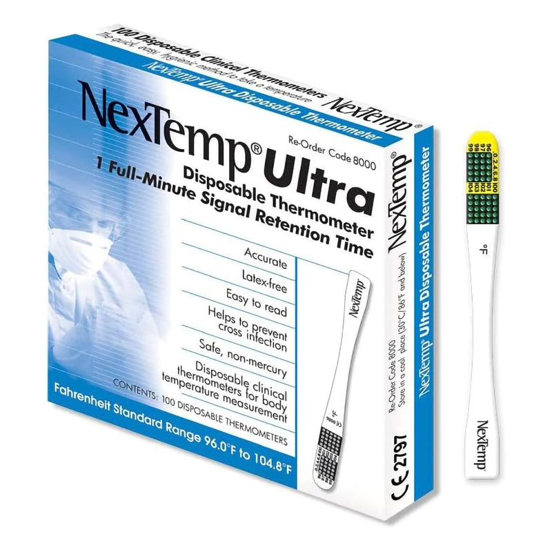 Disposable Oral Thermometer NexTemp 96 to 104.8 °F Color Dots Display (Case of 2000)