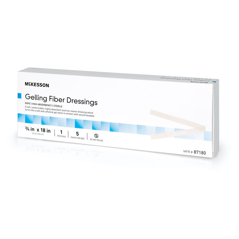 McKesson Gelling Fiber Wound Dressing, 3/4 x 18 Inch (Case of 50)