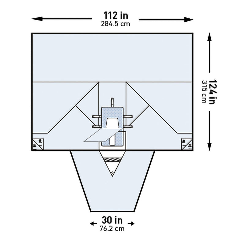 McKesson Brand McKesson Sterile LAVH Laparotomy Drape, 112 x 30 x 124 Inch (10/CS)