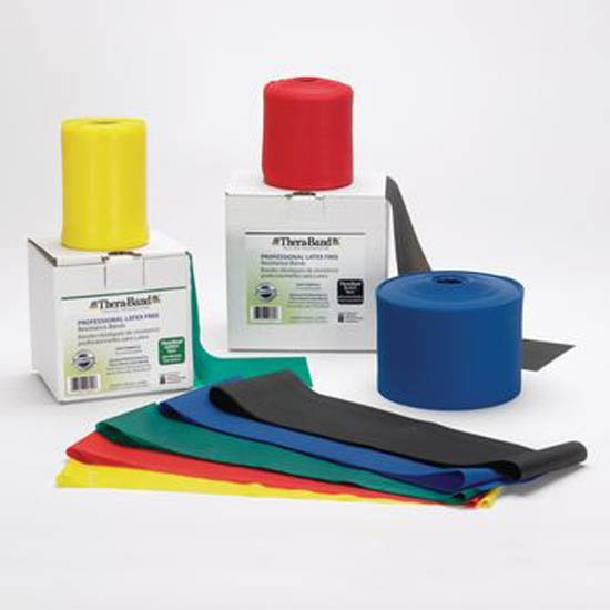 TheraBand Exercise Resistance Band, Silver, 5" x 6 Yard, 2X-Heavy Resistance (Each)