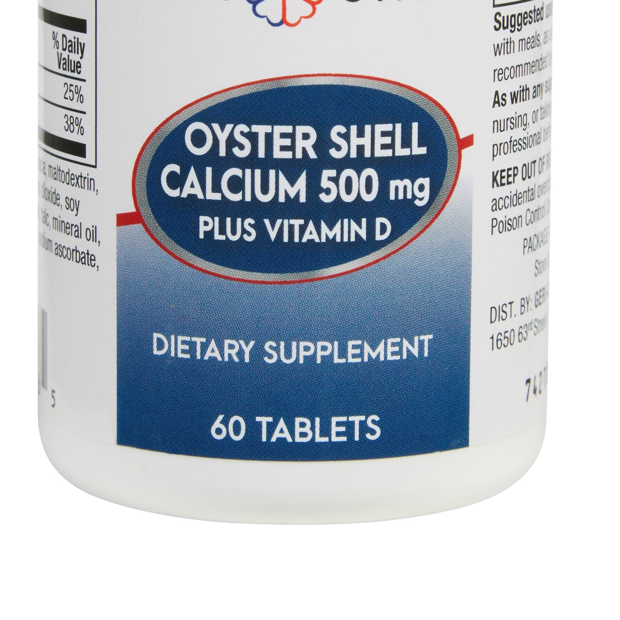 Geri-Care Geri-Care Oyster Shell Calcium with Vitamin D-3 Joint Health Supplement (12/CS) 