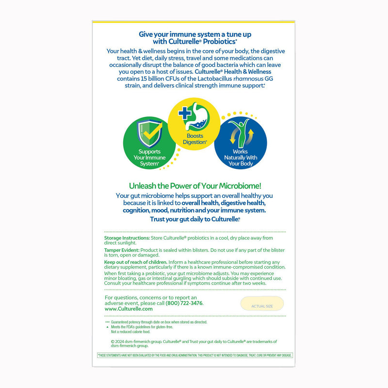 Culturelle Health & Wellness Capsules with 24-Hour Immune Support (Case of 720)