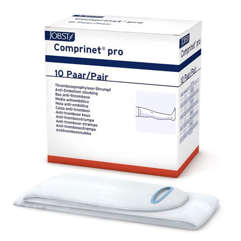 Jobst Comprinet pro Anti-Embolism Stocking, X-Large, Knee High, White, Open Toe (Box of 10 Pairs)