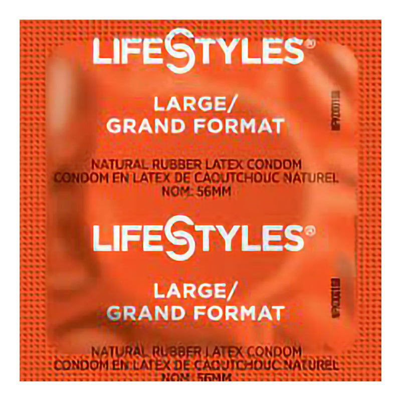 Lifestyles Large Lubricated Latex Condoms (Case of 1008)