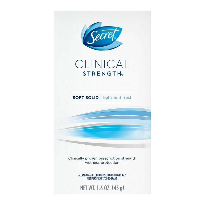 Antiperspirant / Deodorant Secret Clinical Strength Solid 1.6 oz. Light and Fresh Scent (Each)