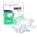 Seni Super Plus Overnight Heavy Absorbency Incontinence Brief, Regular (Case of 40)