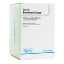 DermaRite Gauze Adhesive Dressing, White, Sterile, 4 X 8 inch (Box of 25)