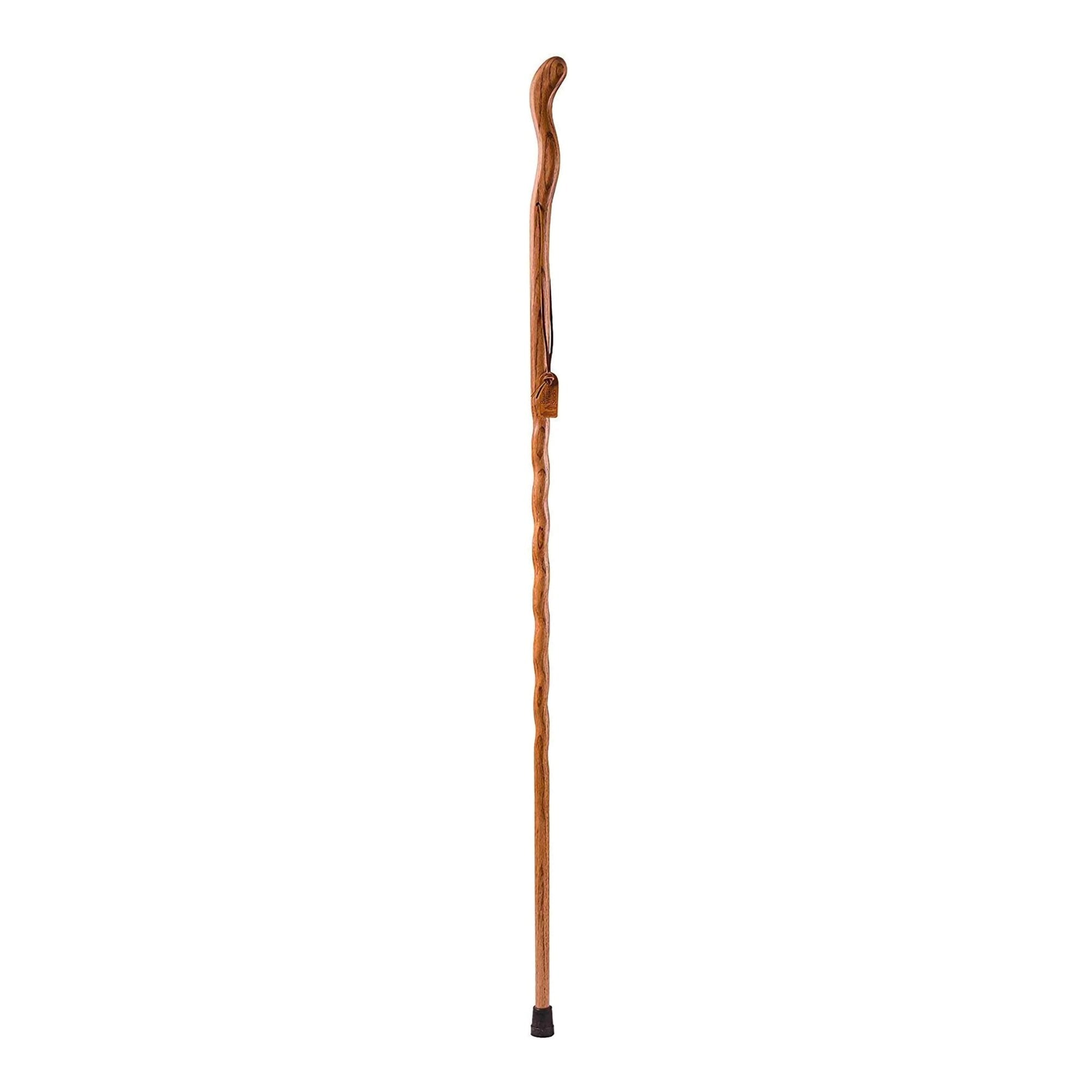 Mabis Healthcare Brazos FitnessWalker Handcrafted Walking Stick, 58-Inch, Red 