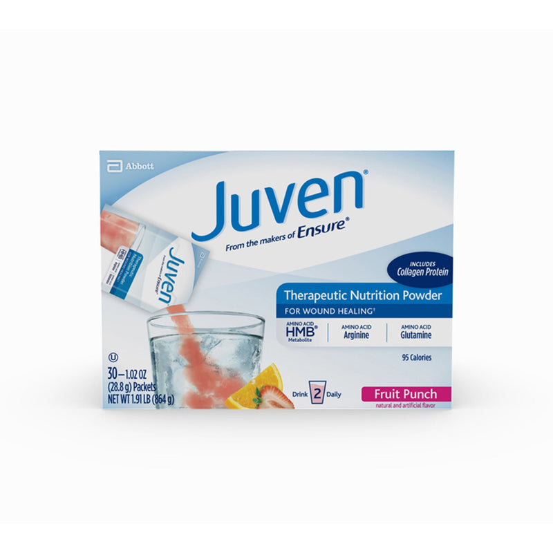 Juven Fruit Punch Therapeutic Nutrition Powder for Wound Healing (Carton of 30)