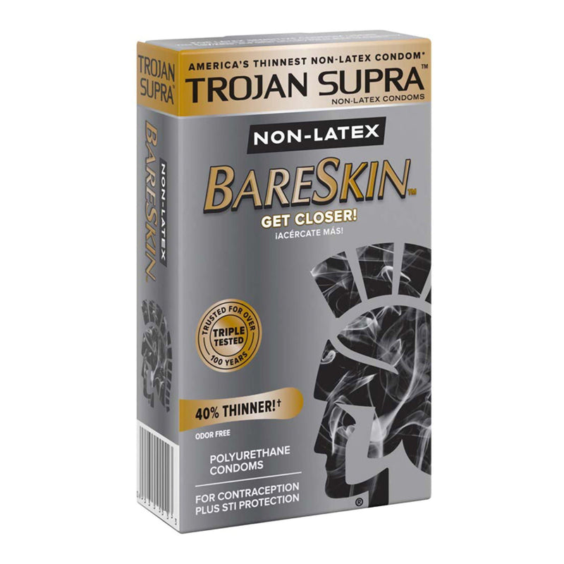 Trojan BareSkin Supra Polyurethane Lubricated Condom (Box of 24)