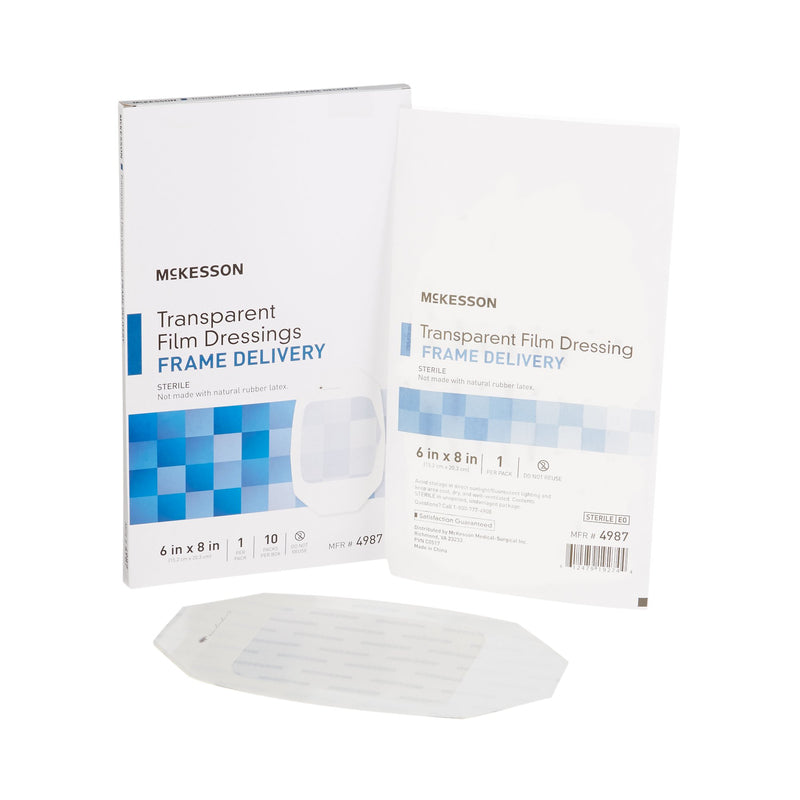 McKesson Brand McKesson Octagonal Dressing with Frame-Style Delivery, 6 x 8 Inch, Transparent (80/CS)
