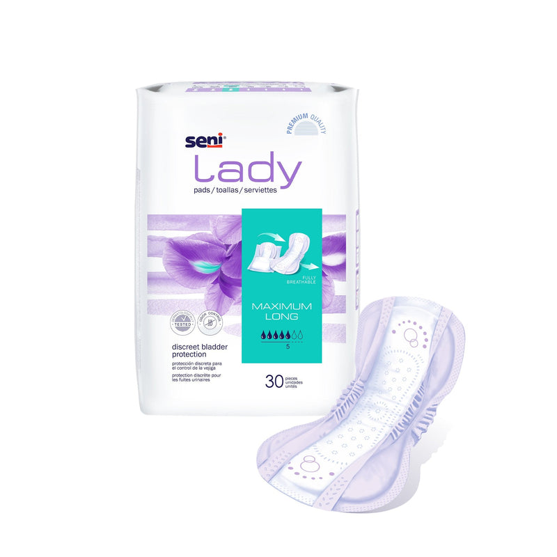 TZMO USA Inc Seni Lady Maximum Bladder Control Pads, Long (180/CS) 