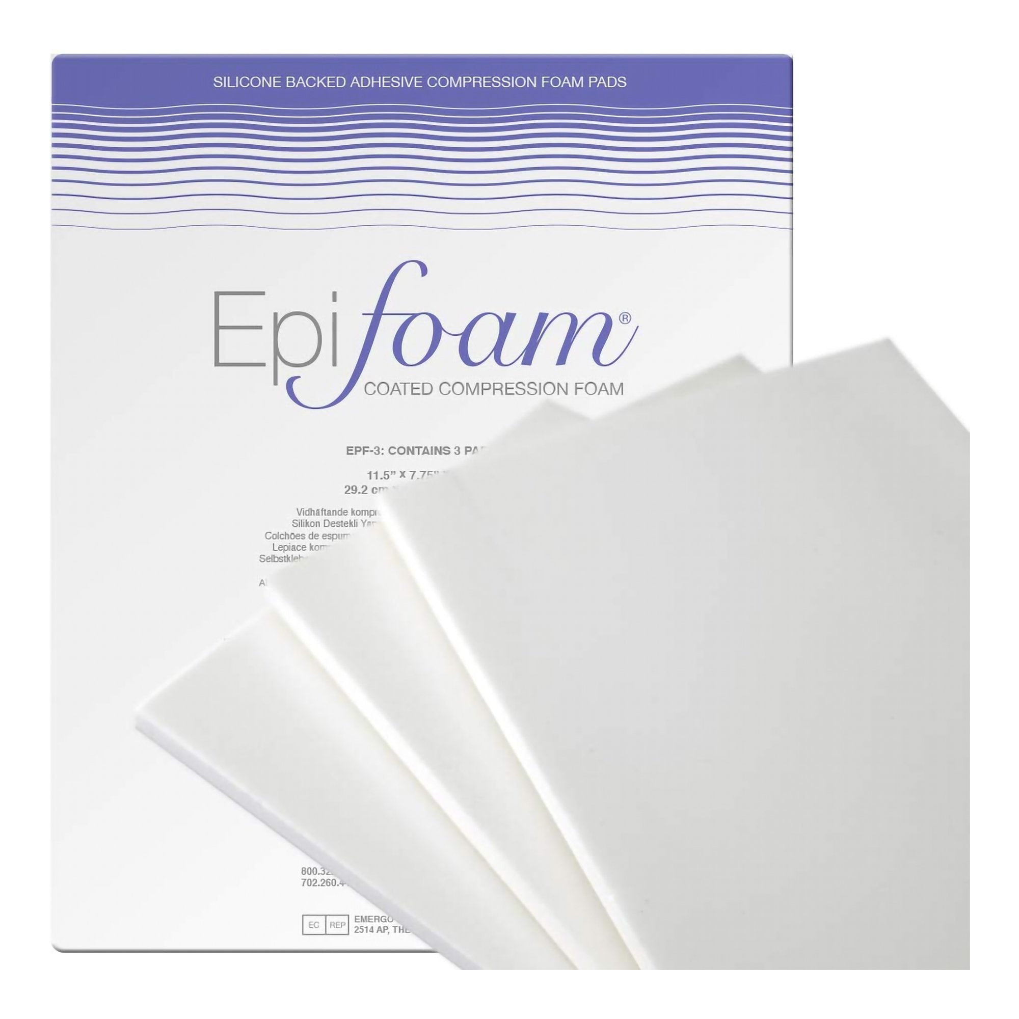 Biodermis Epi-foam Silicone Foam Dressing, 7-3/4 X 11-1/2 Inch (3/PK) 