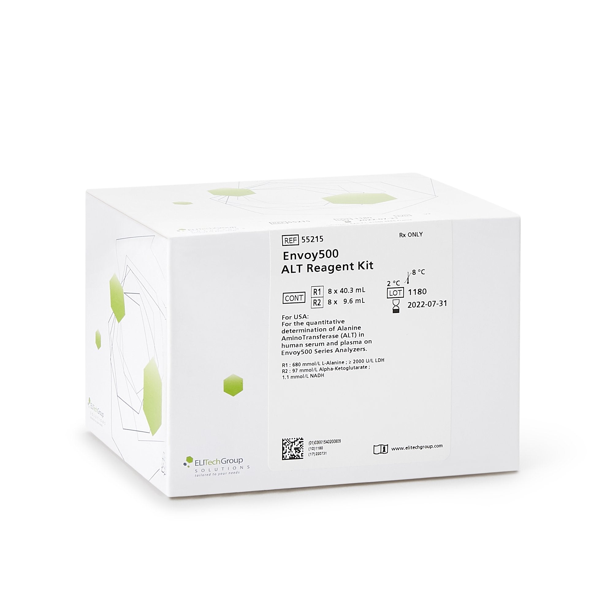 Clinical Diagnostic Solutions Envoy 500 Reagent Kit for use with Envoy 500 Chemistry System, ALT test (1200/KT) 