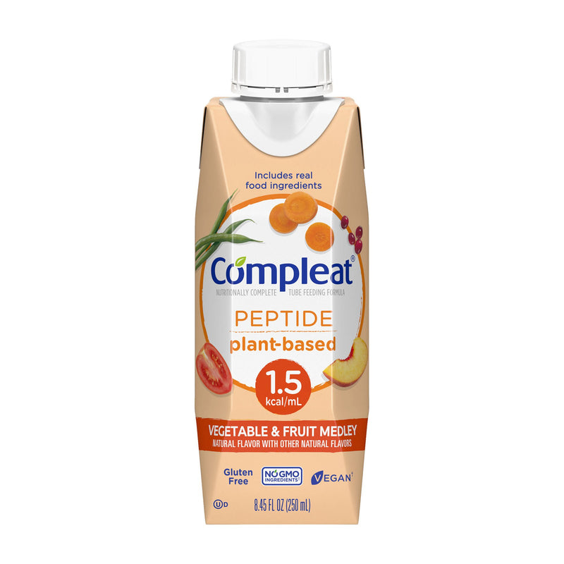 Compleat Peptide 1.5 Cal Plant-Based Tube Feeding Formula, 8.45-ounce carton (Case of 24)